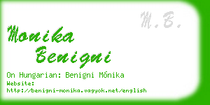 monika benigni business card
